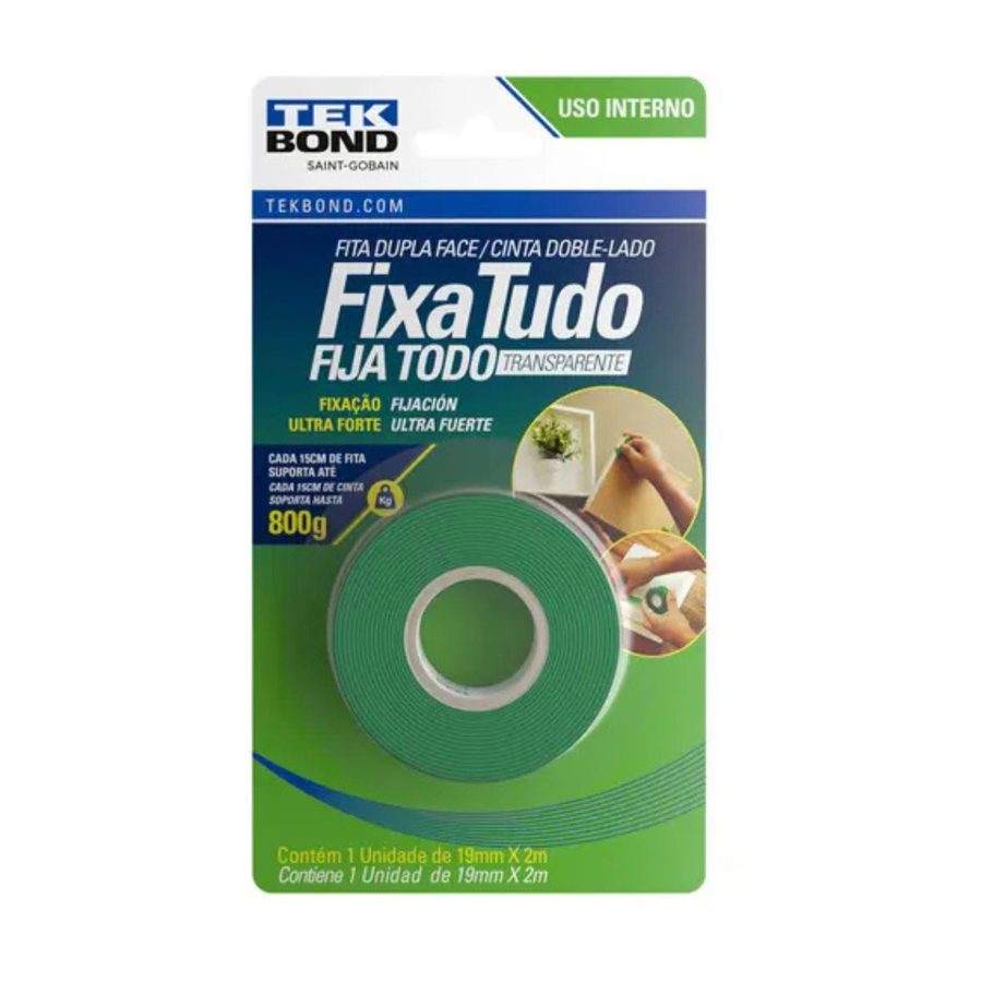 Fita dupla face fixa tudo uso interno