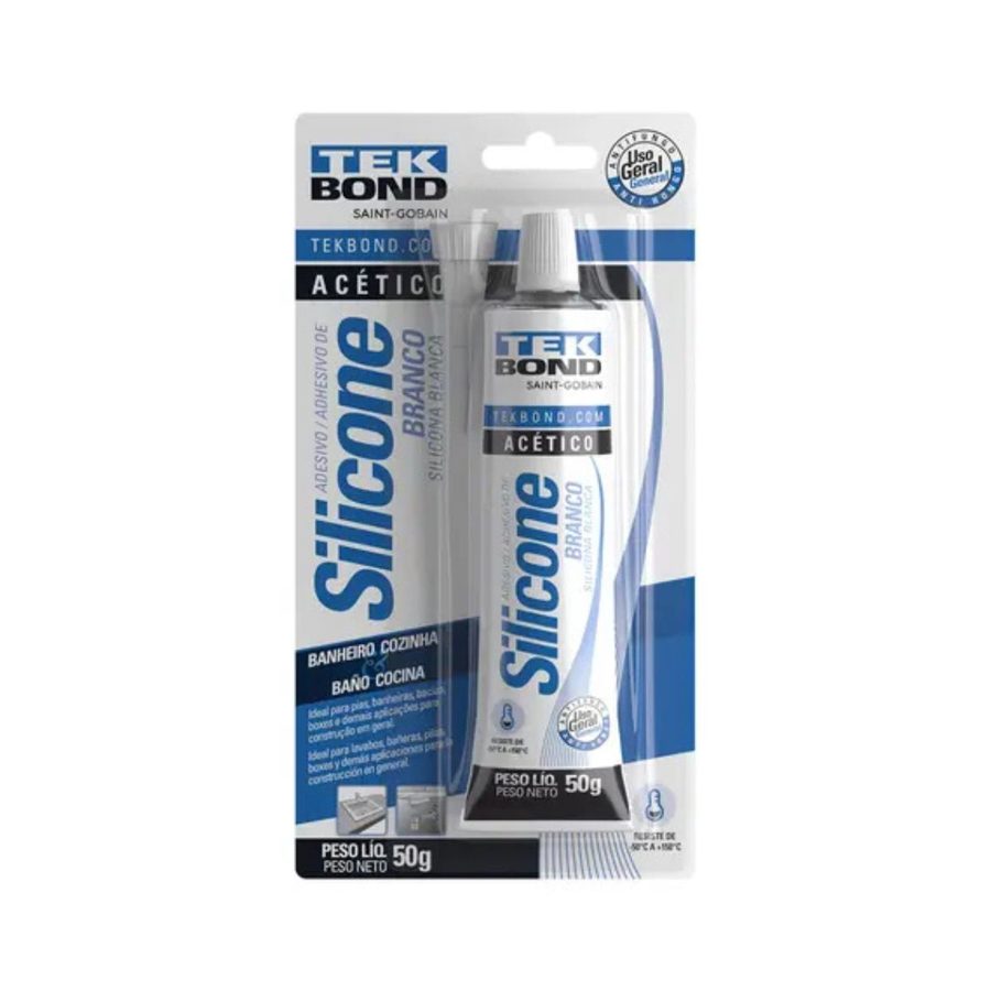 Silicone Acético branco 50g bisnaga